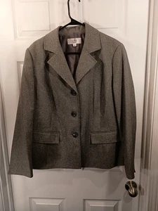 Le Suit Blazer Jacket Plus Size 16W Gray - Picture 1 of 8
