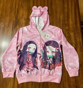 Demon Slayer Kids Youth Pullover Hoodie - Japanese Anime Zip Sweaters Size 140 - Picture 1 of 4