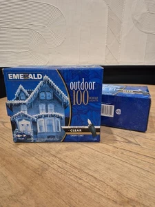 christmas lights outdoor Emerald Brand Icicle Lights Super Bright Clear 9 Feet - Picture 1 of 2