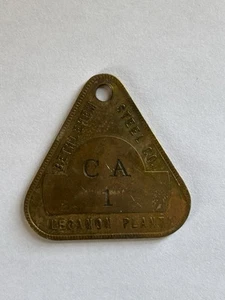 Vintage 1945 Bethlehem Steel Co. Lebanon Plant Employee Thank You Coin Token - Picture 1 of 3
