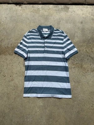 Camisa Polo Salvatore Ferragamo Para Hombre Rayas Manga Corta Hecha en Italia Talla S Foto 1 de 4