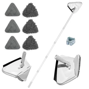 Wall Cleaner Mop with 82" Long Handle, 180° Foldable Base & 6 Pads - Perfect ... - Picture 1 of 7