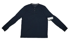 Threads 4 Thought Shirt Mens XL Navy Blue Long Sleeve Henley Sustainable Soft - Picture 1 of 11