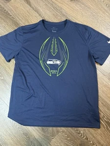 Nike Seattle Seahawks Football Shirt Dri Fit Mens XL Blue Green NFL - Picture 1 of 6