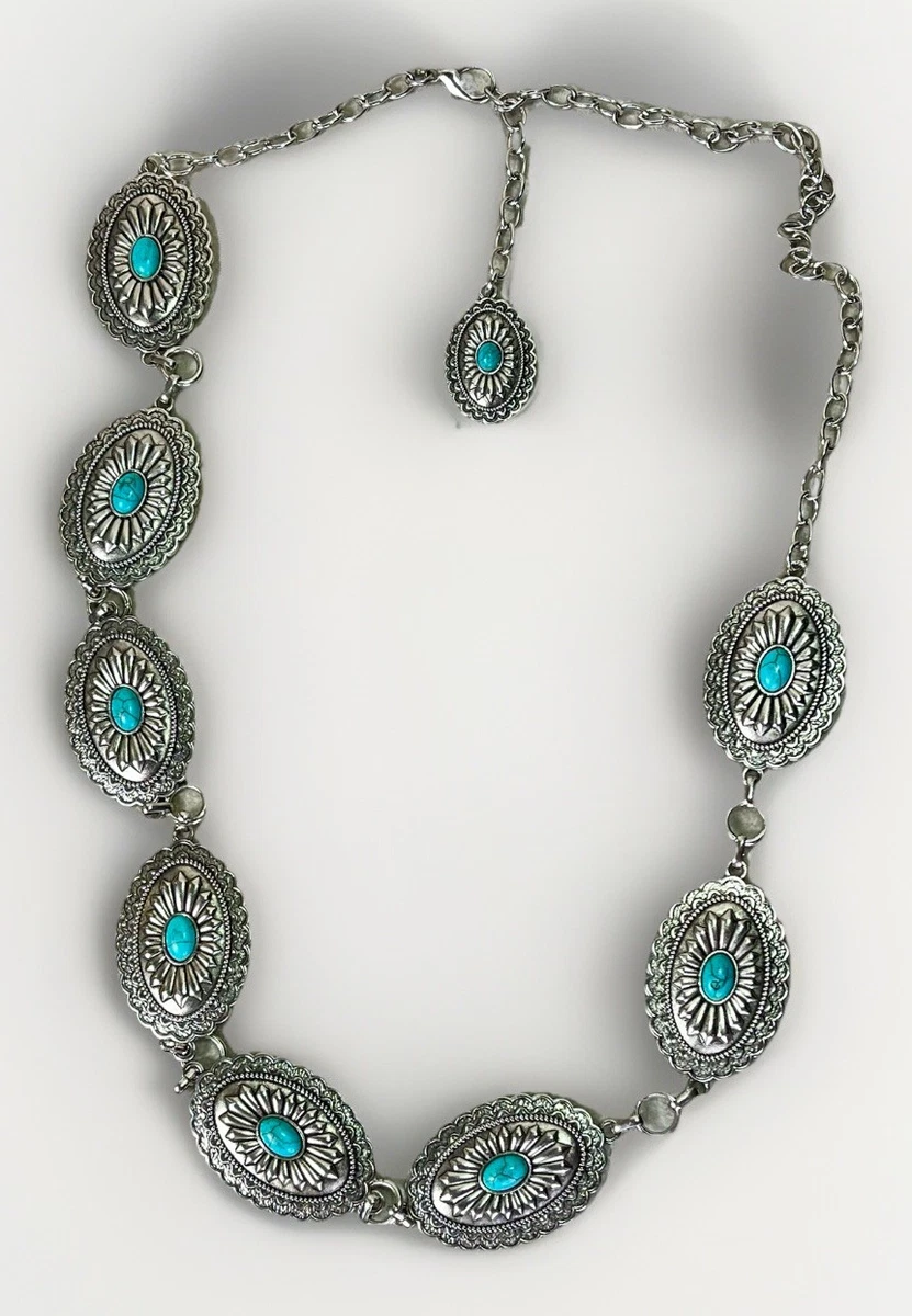 Concho Belt Silver One Size Belts for Women for sale | eBay display picture 2