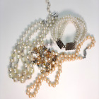 Costume mode perles bijoux vintage lot colliers boucles d'oreilles portables 15 pièces