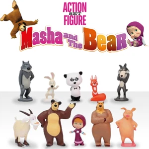 Masha And The Bear Action Figure 10PCS Set Party Toys Doll Gift Cake Topper - Picture 1 of 9