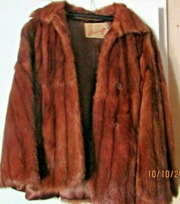 Tailored by Rencroft Vintage Coat Jacket X- Large Faux Fur Shawl Wrap Like Lined - Image 1 of 4