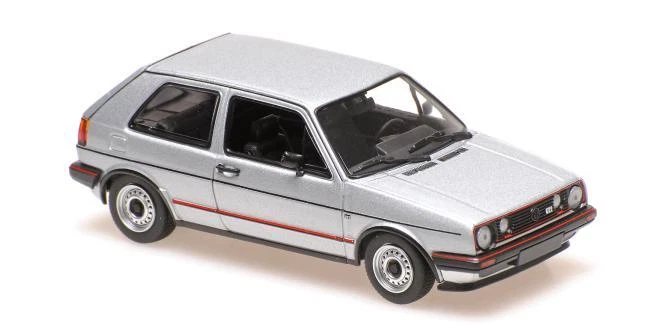 Minichamps VW GOLF II 2-TÜRER GTI 16 V - 1985 - SILVER MET. 940054126 - Bild 1 von 1