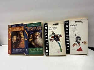 Shakespeare Lot of 4 Softcover - McBeth, Richard 2, King Lear, Taming Of Shrew - Picture 1 of 3