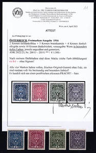 SELTEN 200 - 203 U Freimarken 1916 Ungezähnt geprüft Postfrisch ** MNH € 1500,-- - Picture 1 of 4