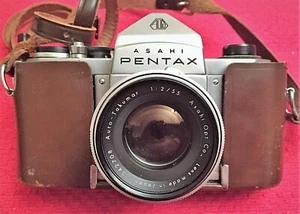 RARA CÁMARA ASAHI PENTAX H2 con f/2 55 mm LENTE TAKUMAR AUTOMÁTICA - ARTÍCULO DE COLECCIÓN - Imagen 1 de 8
