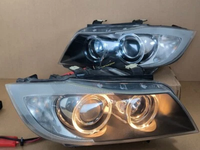 2006-08 JDM  BMW 325i 330i 328i 335i Sedan Headlights XENON HID E90 E91 Lamp OEM - Image 1 of 4