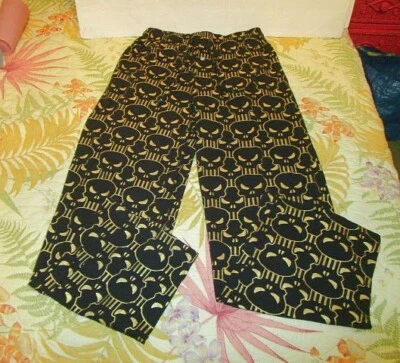 Pantalones de pijama Marvel Punisher para hombre talla S salón bolsillos de lana calavera de lámina dorada Foto 1 de 4
