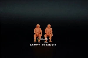 Impreso en 3D 1/72 Guerra de Vietnam Ejército de los Estados Unidos UH-1 Huey Helicóptero Piloto 2 Personas Liso - Imagen 1 de 2