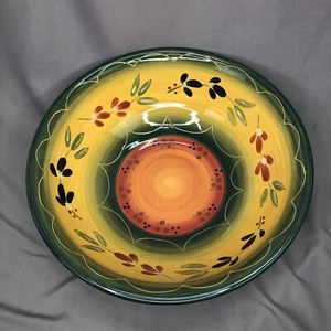 TABLETOPS GALLERY LA PROVINCE HAND CRAFTED HAND PAINTED LARGE SERVING BOWL 14 In - Picture 1 of 8