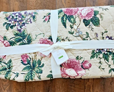 Edredón Pottery Barn Floral Algodón Lino Reversible F/Q Completo Queen Nuevo Cottagecore Foto 1 de 4