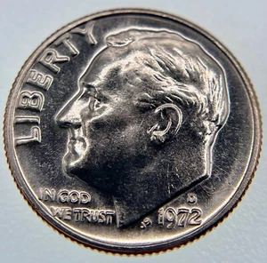 1972-D Roosevelt Dime 10C - Brilliant Uncirculated Coin (SKU 038) - Picture 1 of 2