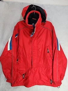 Head Mens Medium Red Half Zip Hooded Winter Sports Athletic Ski Snowboard Jacket - Picture 1 of 16