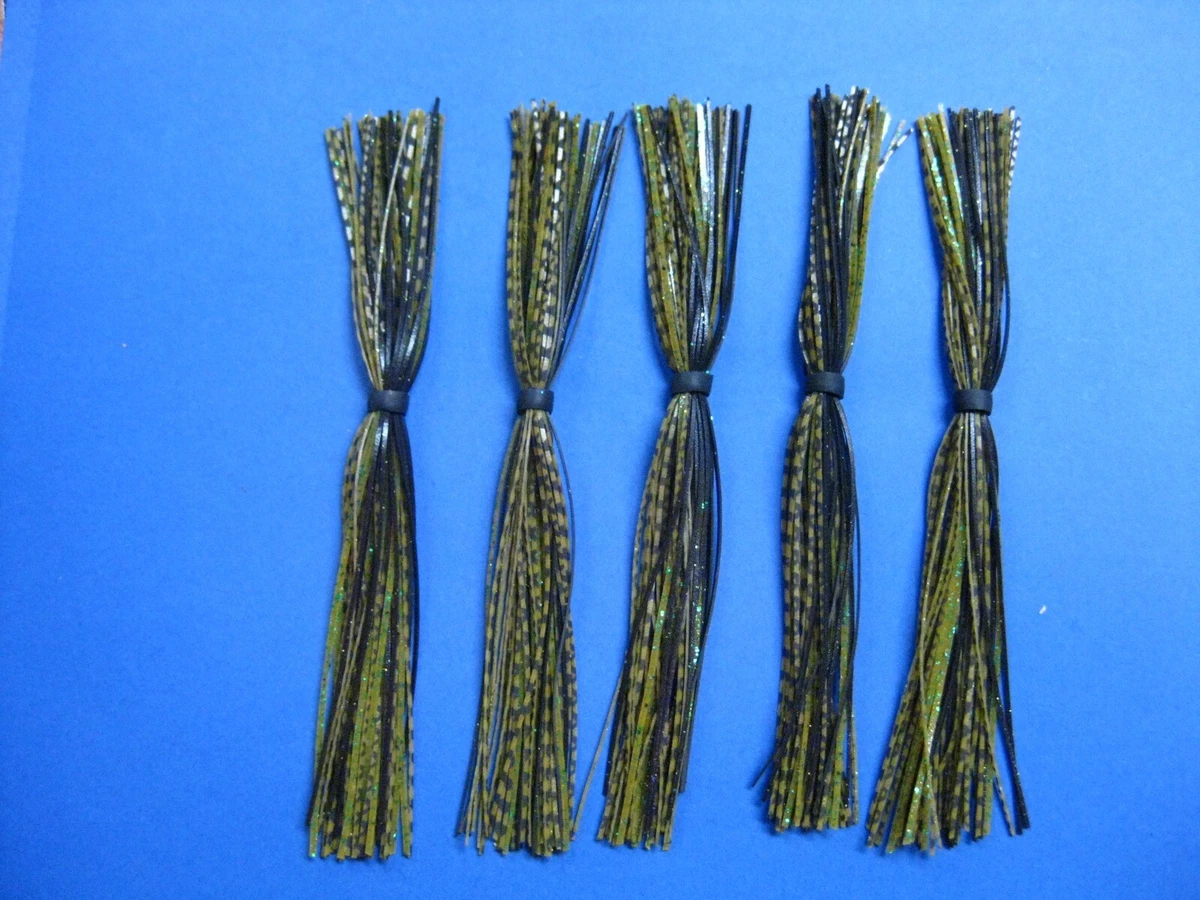 5 Solid Yellow Silicone Skirts For Bass Spinnerbaits & Jigs - #5-94 Lure Making Supplies