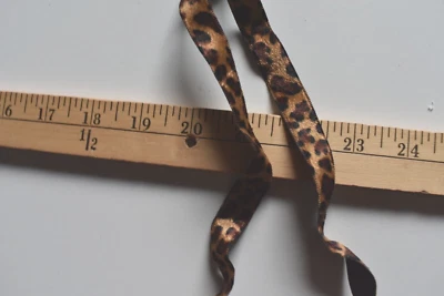 ANIMAL PRINT BRUSHED RIBBON SINGLE FACE  POLYESTER  4 YARDS   X  5/8"  WIDE - Image 1 of 2