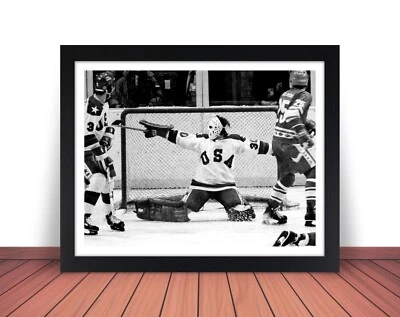 Framed JIM CRAIG Photo Picture 1980 TEAM USA vs SOVIET UNION 8x10 or 11x14 (W11) - Image 1 of 4