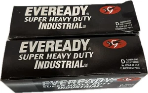 24 Batteries Eveready Super Heavy Duty D Size Batteries - Picture 1 of 4