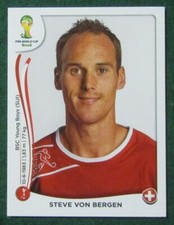 2014 Panini Brasil World Cup Album Sticker #341 Switzerland STEVE von BERGEN