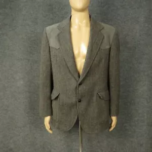 Vintage Pendleton Sport Coat Mens Size 42 100% Pure Virgin Wool Elbow Patch - Picture 1 of 16