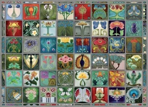 Rompecabezas Cobble Hill Art Nouveau Azulejos 1000 Piezas - Imagen 1 de 4