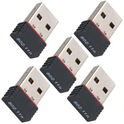 5Pcs 150Mbps 802.11n USB WIFI Dongle Mini Wireless LAN Network Adapter RTL8188 - Image 1 of 4