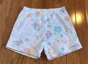 Petidoux Girls Mermaid Pajama Shorts SIZE 4 100% pima cotton picot trim soft - Picture 1 of 3