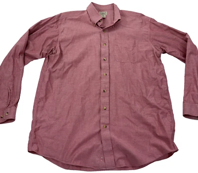 Camisa LL Bean Manga Larga Bolsillo Informal Exterior Comodidad Abotonada Hombres L Alta Foto 1 de 4