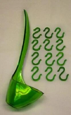 GREEN INDIANA HARVEST PRINCESS Plastic Punch Bowl Ladle Set with 12 Cup Hooks - Image 1 of 3