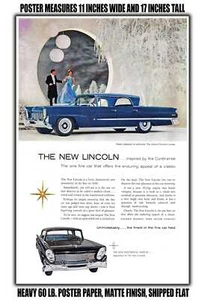11x17 POSTER - 1958 Lincoln Premiere Landau 2