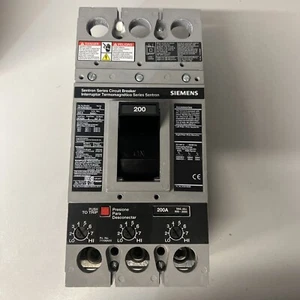Siemens HFXD63B200 200 Amp 3 Pole 600 Volt Sentron Series Circuit Breaker - Picture 1 of 3