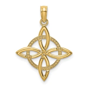 10K Yellow Gold Small Celtic Eternity Knot Pendant - Picture 1 of 4