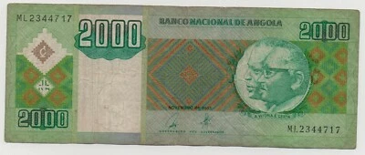 ANGOLA 2000 KWANZAS 2003 PICK 151 LOOK SCANS - Image 1 of 2