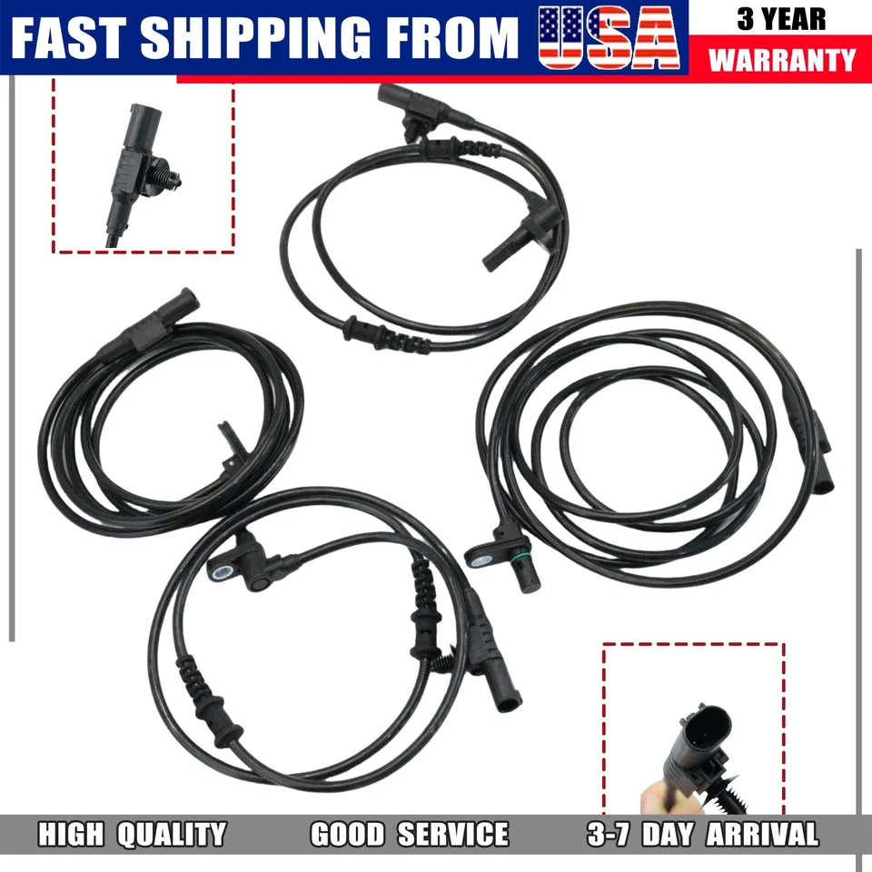 4X Sensor de velocidad de rueda delantero y trasero ABS de 2,1 L para Mercedes-Benz Sprinter 2500 3500 Foto 1 de 4