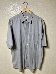 Vintage Savane Deep Dye Shirt Mens XL Check No Wrinkle Short Sleeve Button Front - Picture 1 of 11