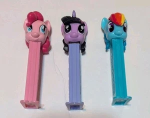Three My Little Pony Pez Dispensers Rainbow Dash Pinkie Pie Twilight Sparkle - Picture 1 of 9