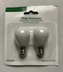 Trusted Craftsmanship: 2-Pack 3-Volt Warm White Replacement Bulbs for Villages - Picture 1 of 2
