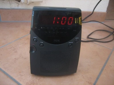 Radiowecker, TCM, Elektrisch oder Batterie, schwarz, 16,5 cm hoch, 10 cm breit - Bild 1 von 4