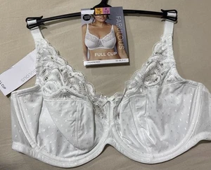 M&S FABULOSO SUJETADOR COPA COMPLETA CON AROS COLECCIÓN ENCAJE AMELIA EN BLANCO Talla 32F - Imagen 1 de 10
