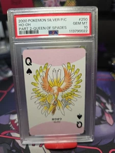2000 Pokemon Silver Part 2 HO OH Queen Of Spades #250 PSA 10 - Picture 1 of 2