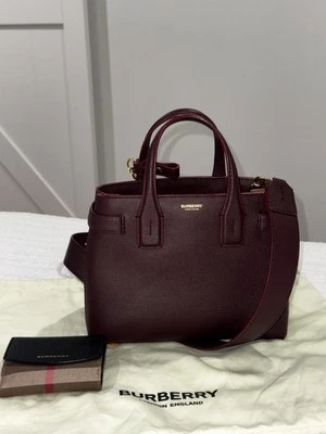 Burberry Logo Banner Bag Handbag Wine Red - Image 1 of 3