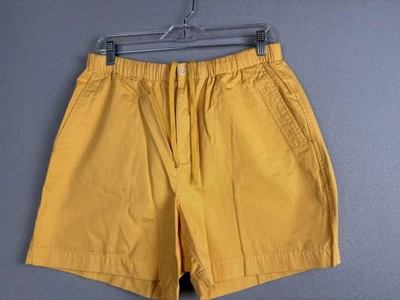 Nautica Shorts Mens Medium Yellow Relax Fit NS-83 Drawstring Cotton Casual - Image 1 of 4