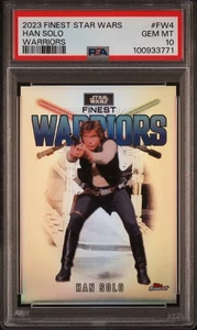 2023 Topps Finest Star Wars Warriors REFRACTOR #FW-4 Han Solo PSA 10 - Picture 1 of 2