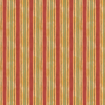 Estampados Wilmington - Flores de cosecha - Rayas - Naranja, tela por comprar Foto 1 de 4