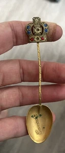 Vintage Souvenir Spoon Canada Crown Top Copper ~4” - Picture 1 of 4